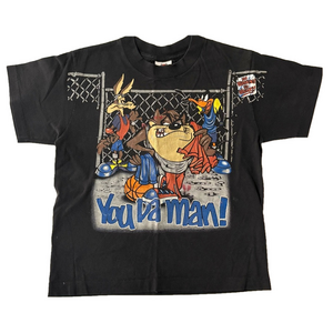 Vintage Kids 1998 Looney Tunes Taz Basketball T-Shirt Tee Size 5T